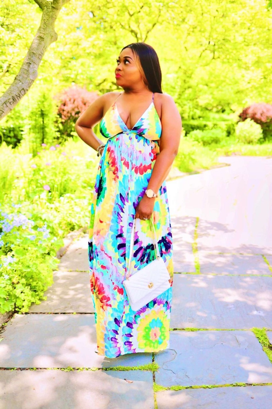 Dresses * | Shop Kloset Essentials Multi Tiedye Maxi Dress