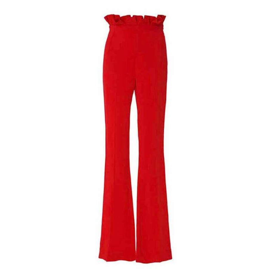 Womens * | Semsem Camille Ruffle Pant Red