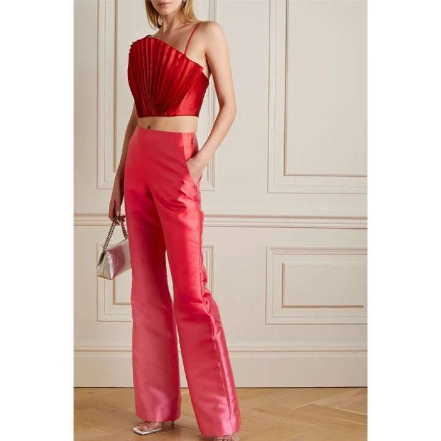 Womens * | Semsem Degrade Duchesse-Satin Wide-Leg Pants