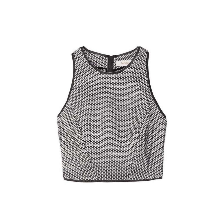 Womens * | Semsem Sample Sale: Samia Crop Top Black