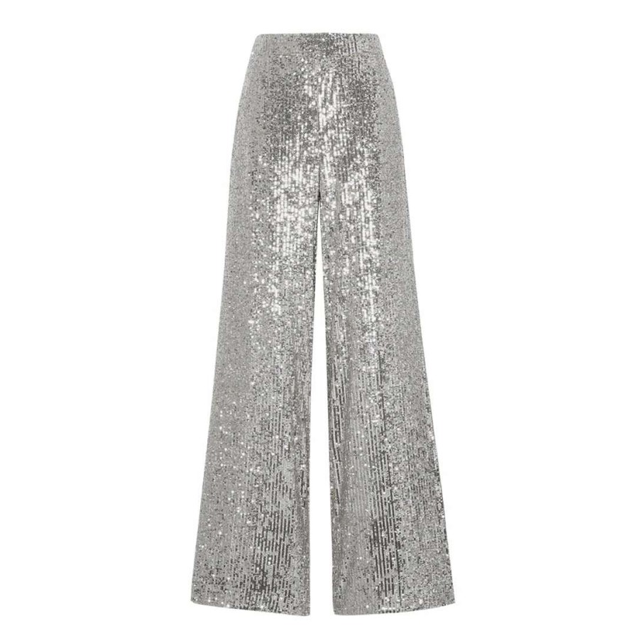 Womens * | Semsem Wide-Leg Sequin Trouser