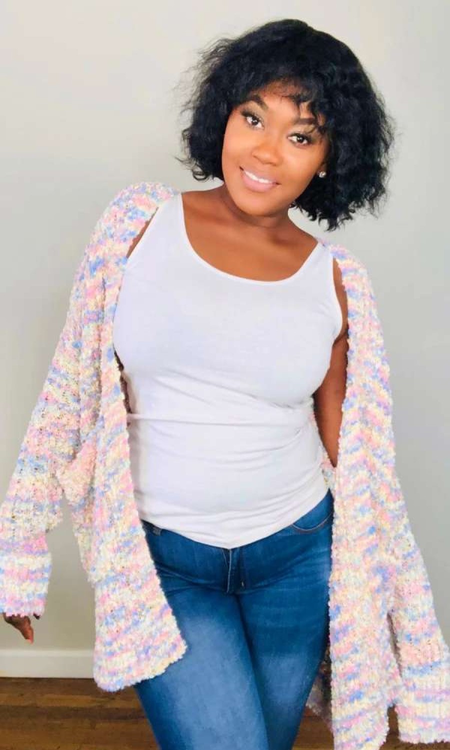 Tops * | Shop Kloset Essentials The Cozy Up Cardigan-Confetti