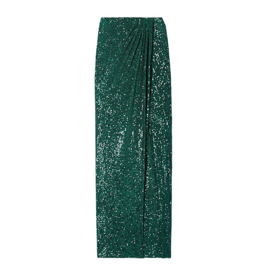 Womens * | Semsem Wrap-Effect Sequined Stretch-Tulle Midi Skirt