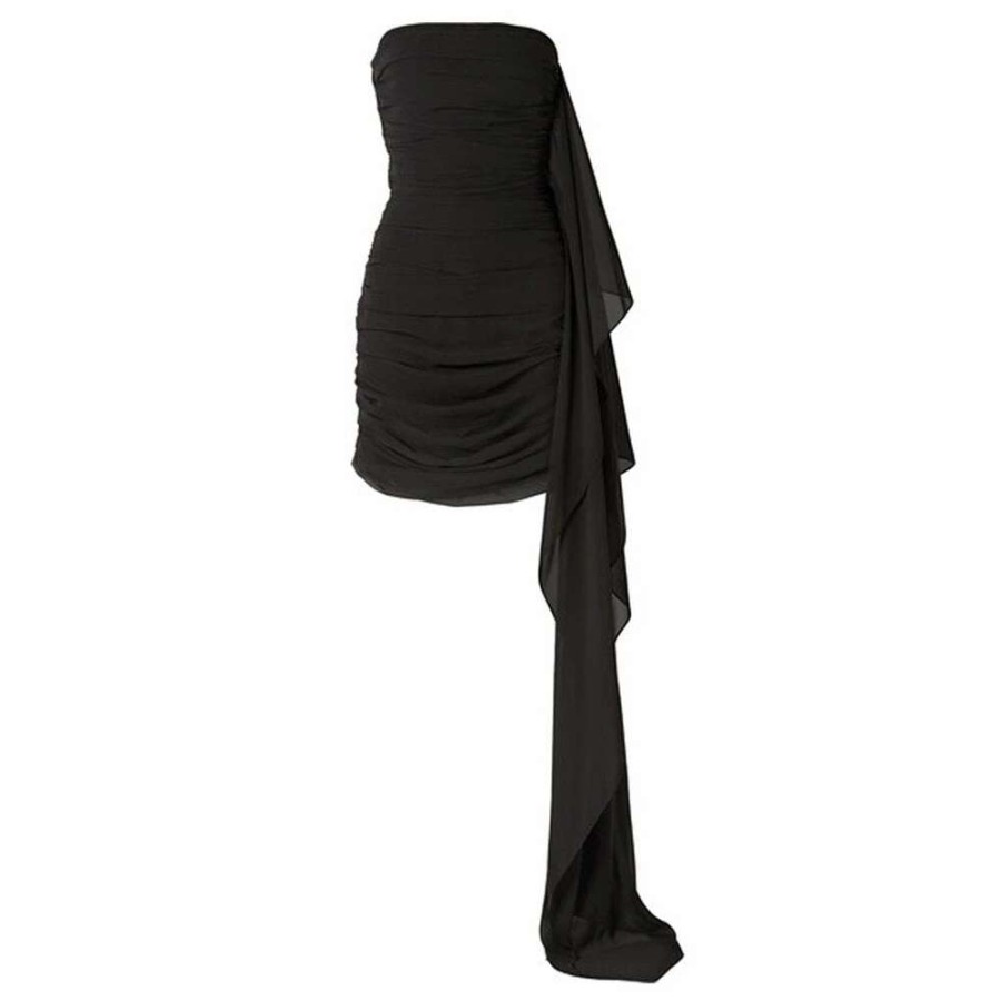 Womens * | Semsem Strapless Draped Ruched Mini Dress